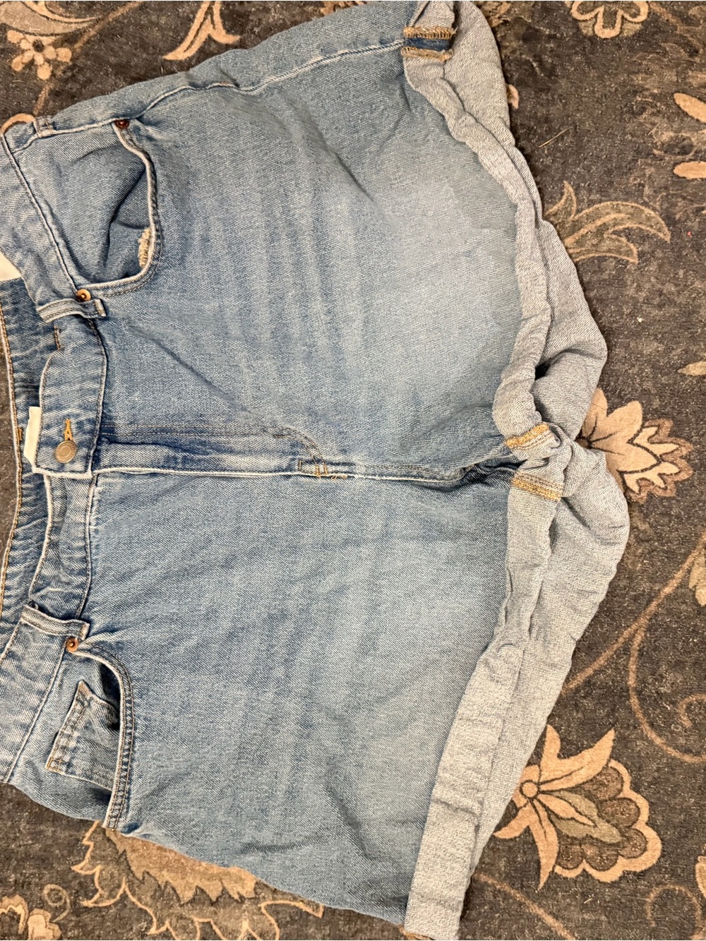 H&M Light Blue Cropped Denim Shorts